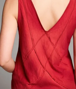 BKE Washed Knit Tank Top Red Sale