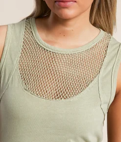 Gilded Intent Washed Mesh Tank Top Elm Online
