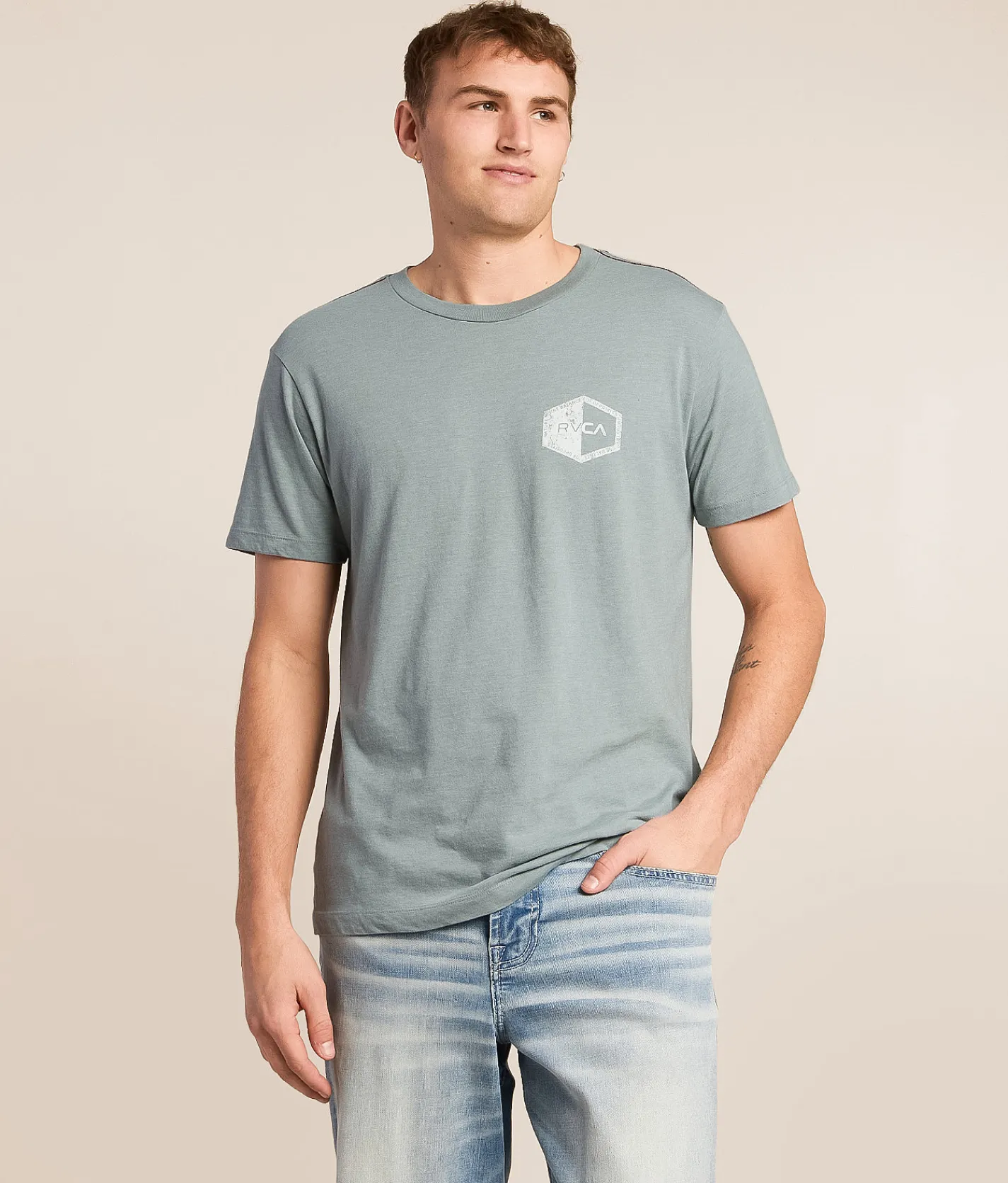 RVCA Washed Out T-Shirt Lead Outlet