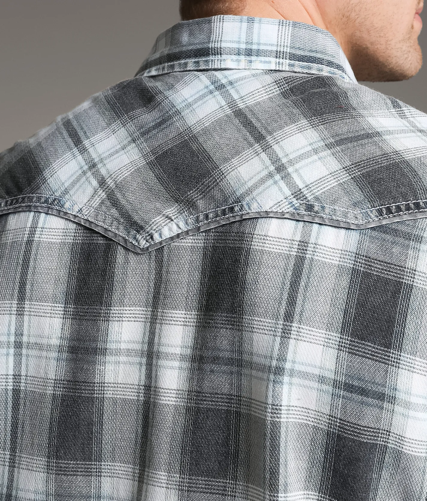 Tops | BKE Vintage Washed Plaid Standard Shirt Black Blue White