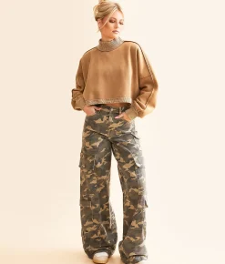 Tops | Gilded Intent Washed Pullover Washed Brown