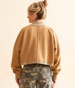 Tops | Gilded Intent Washed Pullover Washed Brown