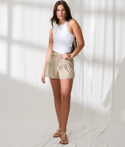 Bottoms|Shorts | 33 Coastal Washed Short Washed Khaki