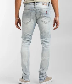 Sale Jeans|Bottoms | Industrial Indigo Washed Skinny Stretch Jean Light Wash