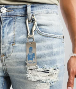 Sale Jeans|Bottoms | Industrial Indigo Washed Skinny Stretch Jean Light Wash