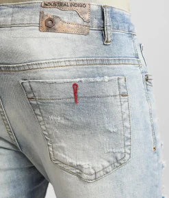 Sale Jeans|Bottoms | Industrial Indigo Washed Skinny Stretch Jean Light Wash
