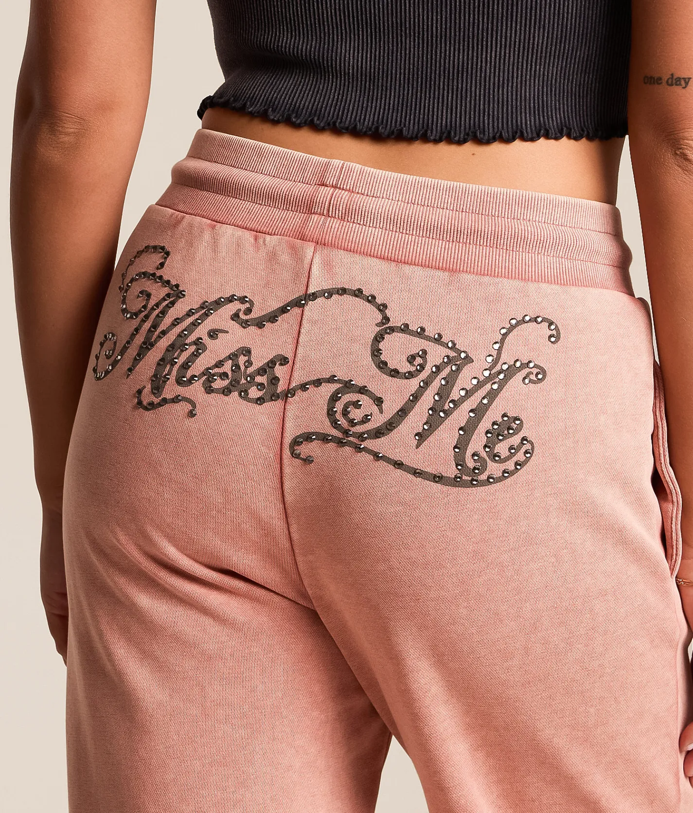 Miss Me Washed Sweatpant Pink Online
