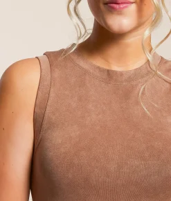 BKE core Washed Tank Top Mink Discount