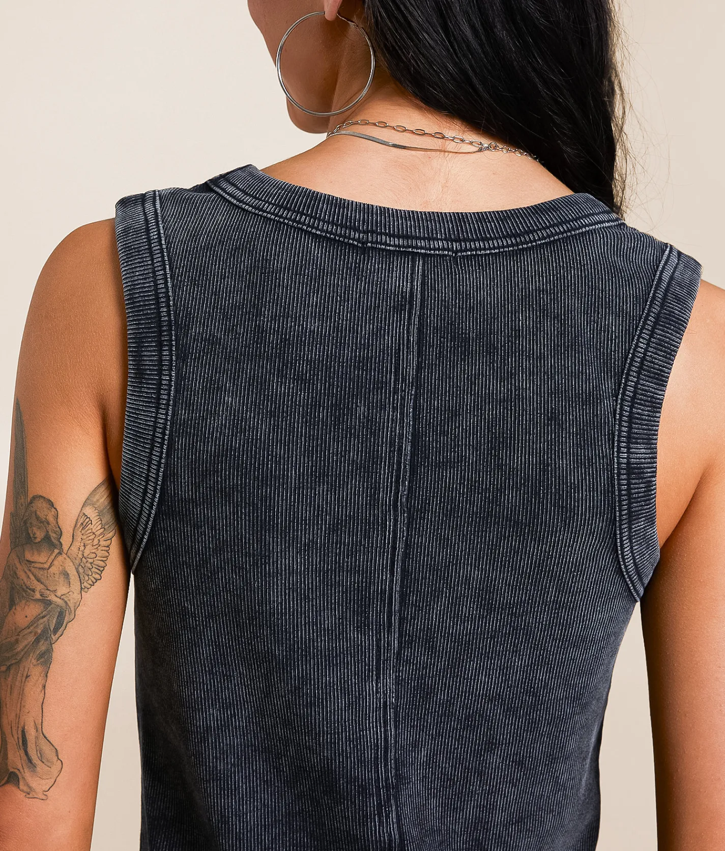 Gilded Intent Washed Tank Top Washed Black Sale