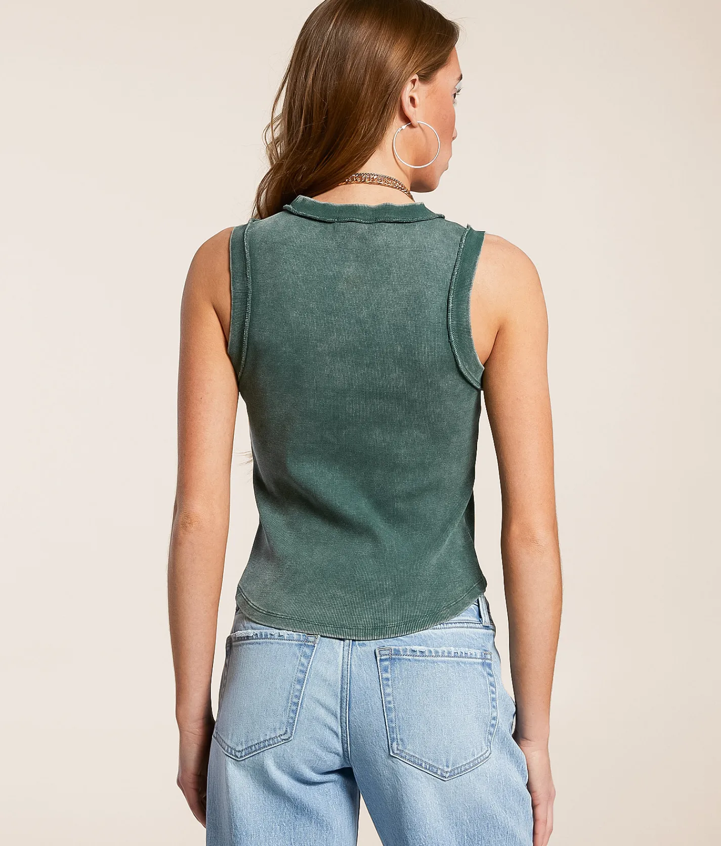 Tops | Gilded Intent Washed Tank Top Griege