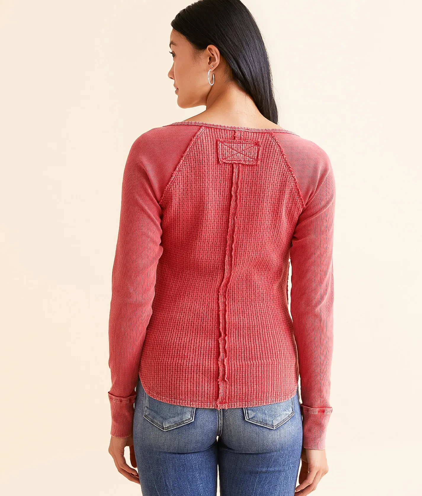 Tops | BKE Washed Thermal Top Chili Pepper