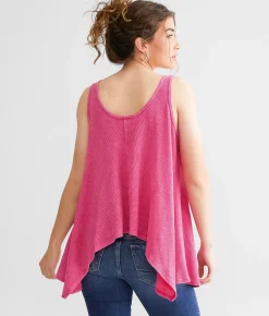 Peach Love California Washed Trapeze Tank Top Chocolate Sale