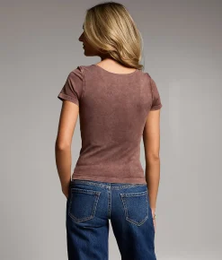 Tops | BKE core Washed T-Shirt Washed French Roast