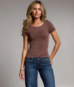 Tops | BKE core Washed T-Shirt Washed French Roast