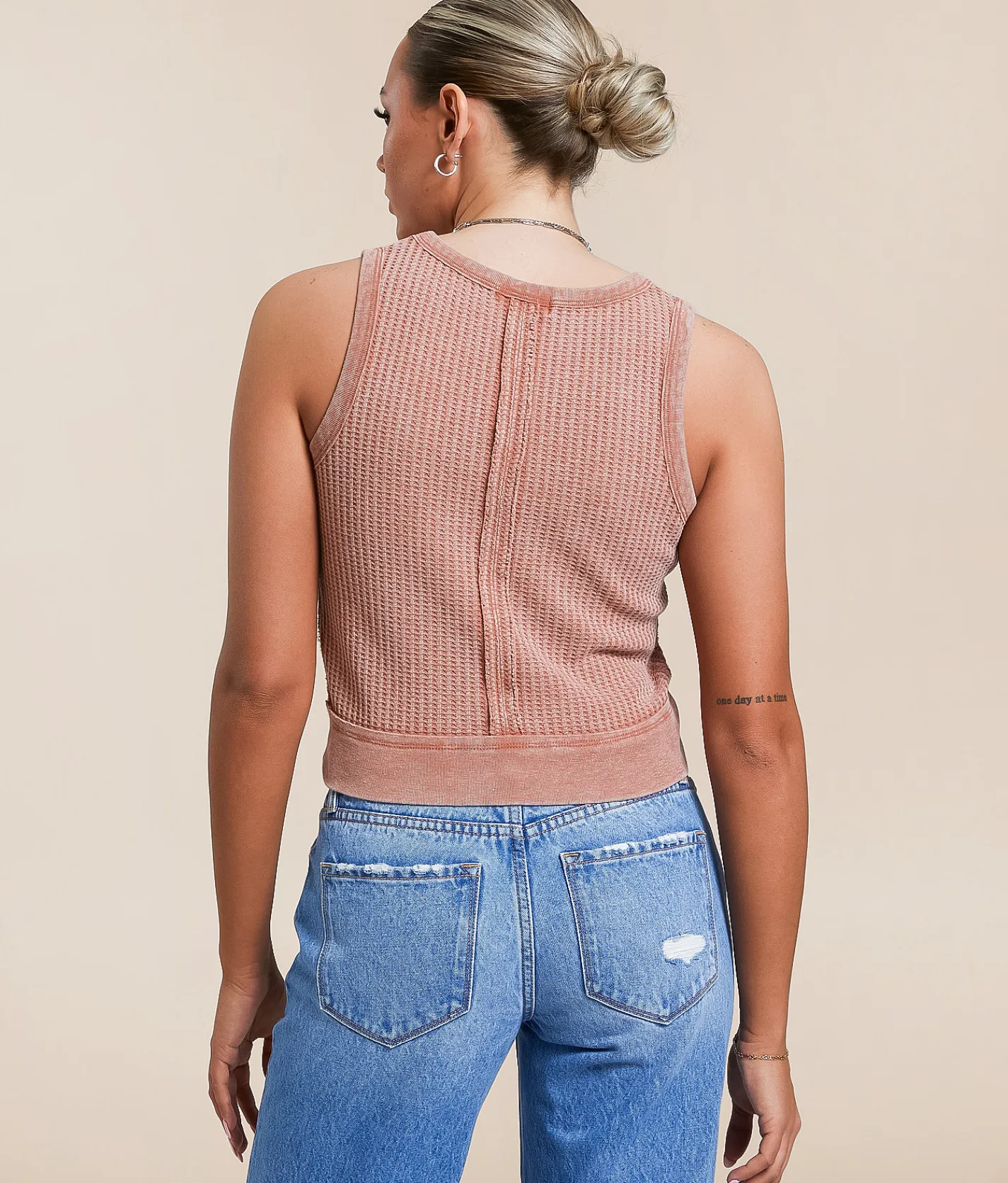 Tops | Gilded Intent Washed Waffle Tank Top Elm