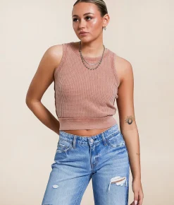 Tops | Gilded Intent Washed Waffle Tank Top Elm