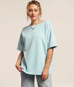 Gilded Intent Washed 2-Way Oversized T-Shirt Teal Clearance
