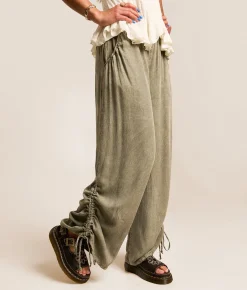 Bottoms | Angie Washed Wide Leg Pant Cactus
