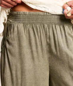 Bottoms | Angie Washed Wide Leg Pant Cactus