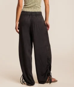 Angie Washed Wide Leg Pant Black Online