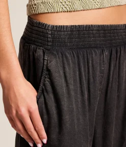Angie Washed Wide Leg Pant Black Online
