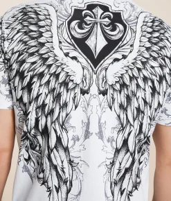 Affliction Wash T-Shirt White Clearance