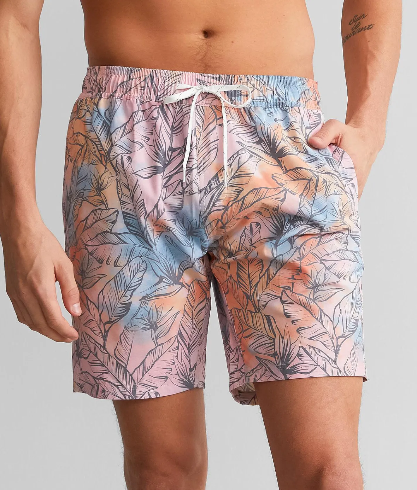 Departwest Watercolor Stretch Swim Trunks Multi Discount