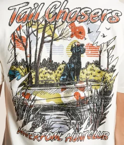 Tops|Graphic T-Shirts | Tail Chasers Club Waterfowl T-Shirt Antique White