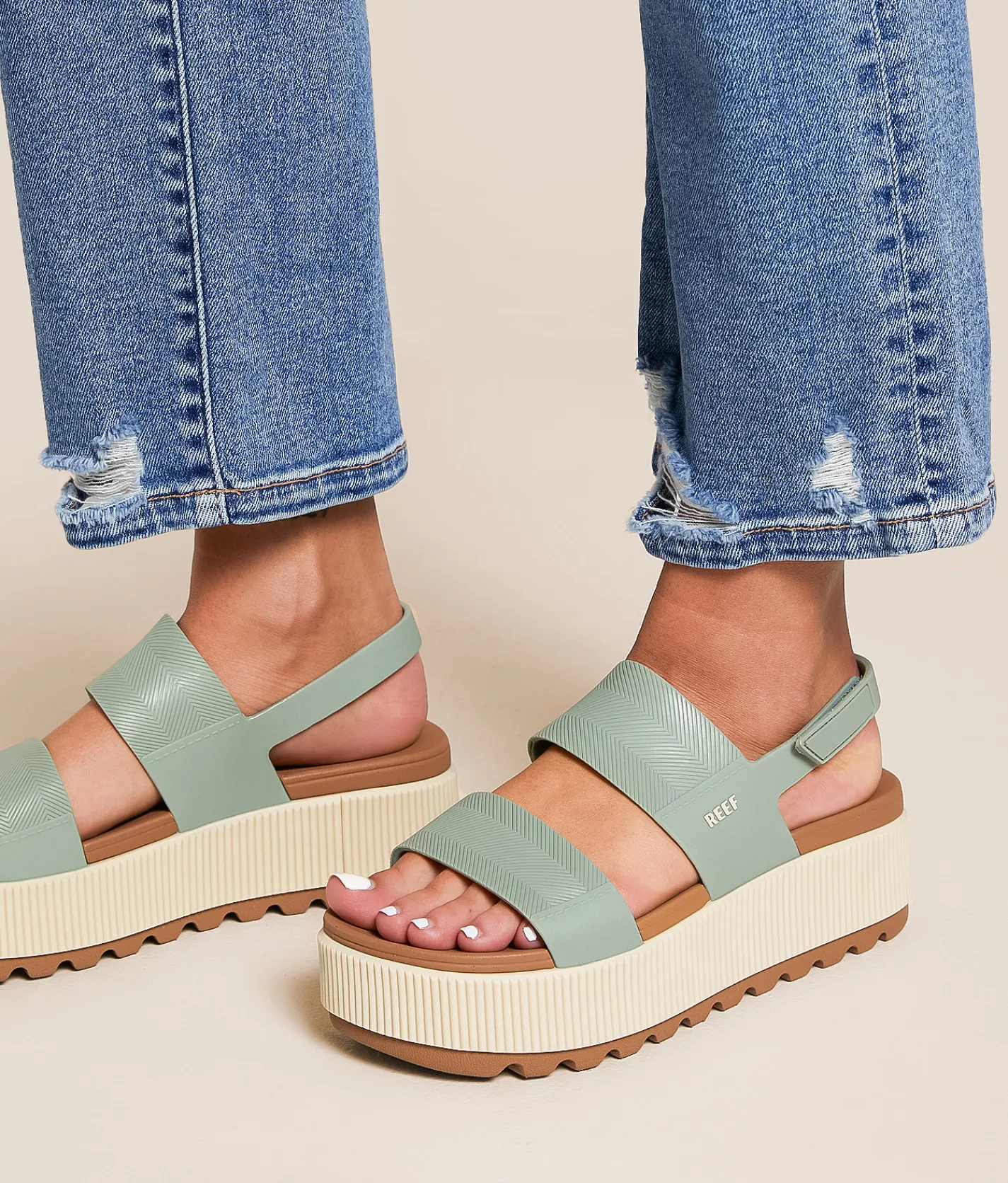 Reef Water Vista Higher Flatform Sandal Frosty New