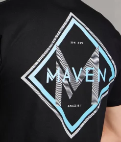 Tops|Graphic T-Shirts | Maven Co-op Wave Fade T-Shirt Black