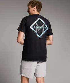 Tops|Graphic T-Shirts | Maven Co-op Wave Fade T-Shirt Black