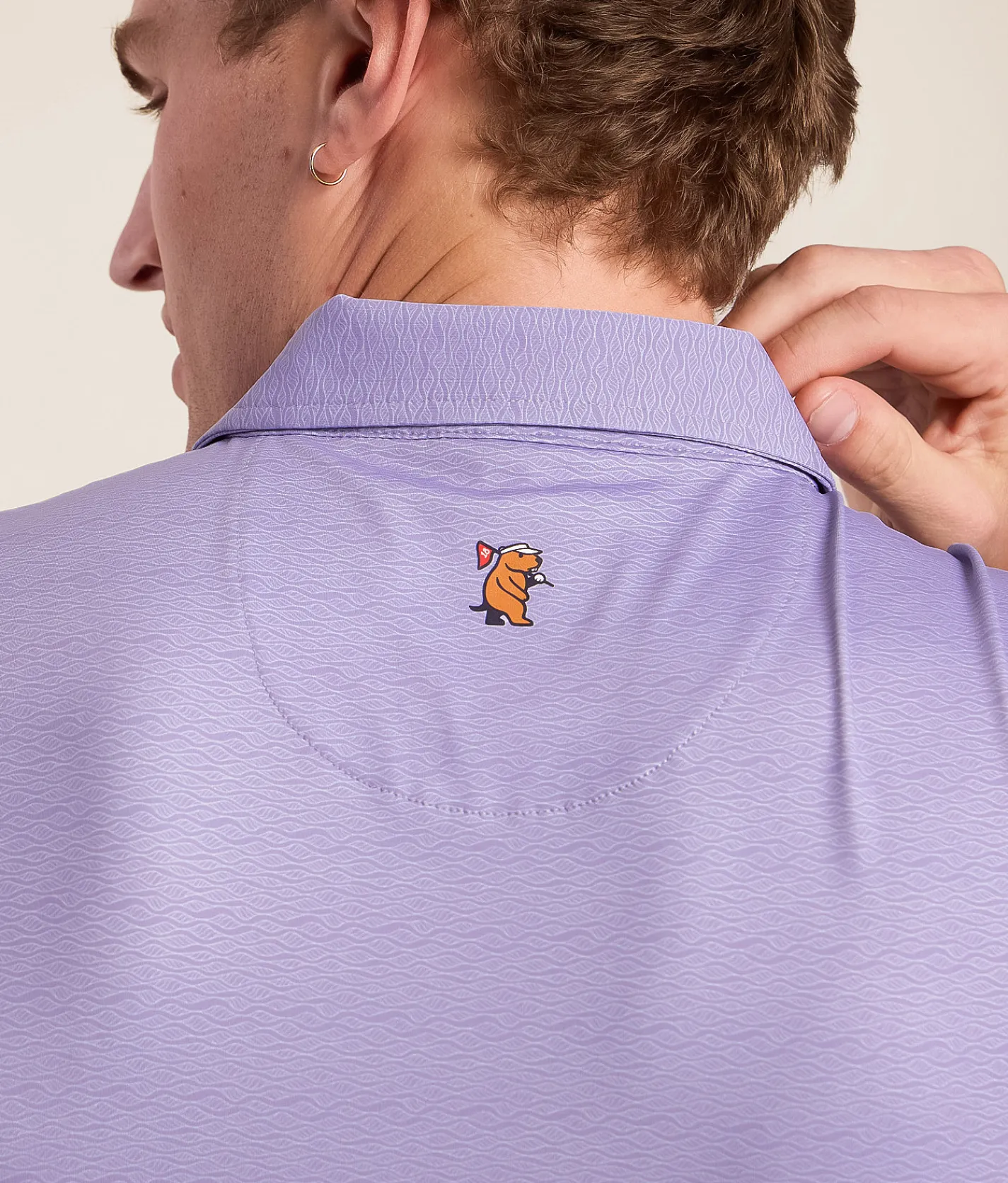 Caddie Wave Performance Polo Purple