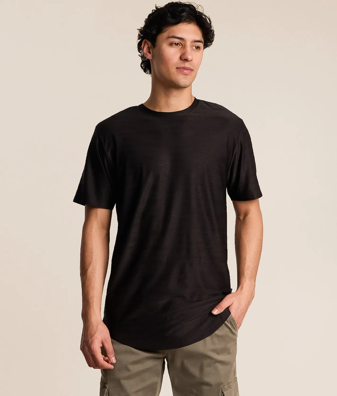 Nova Industries Wave Textured T-Shirt Black
