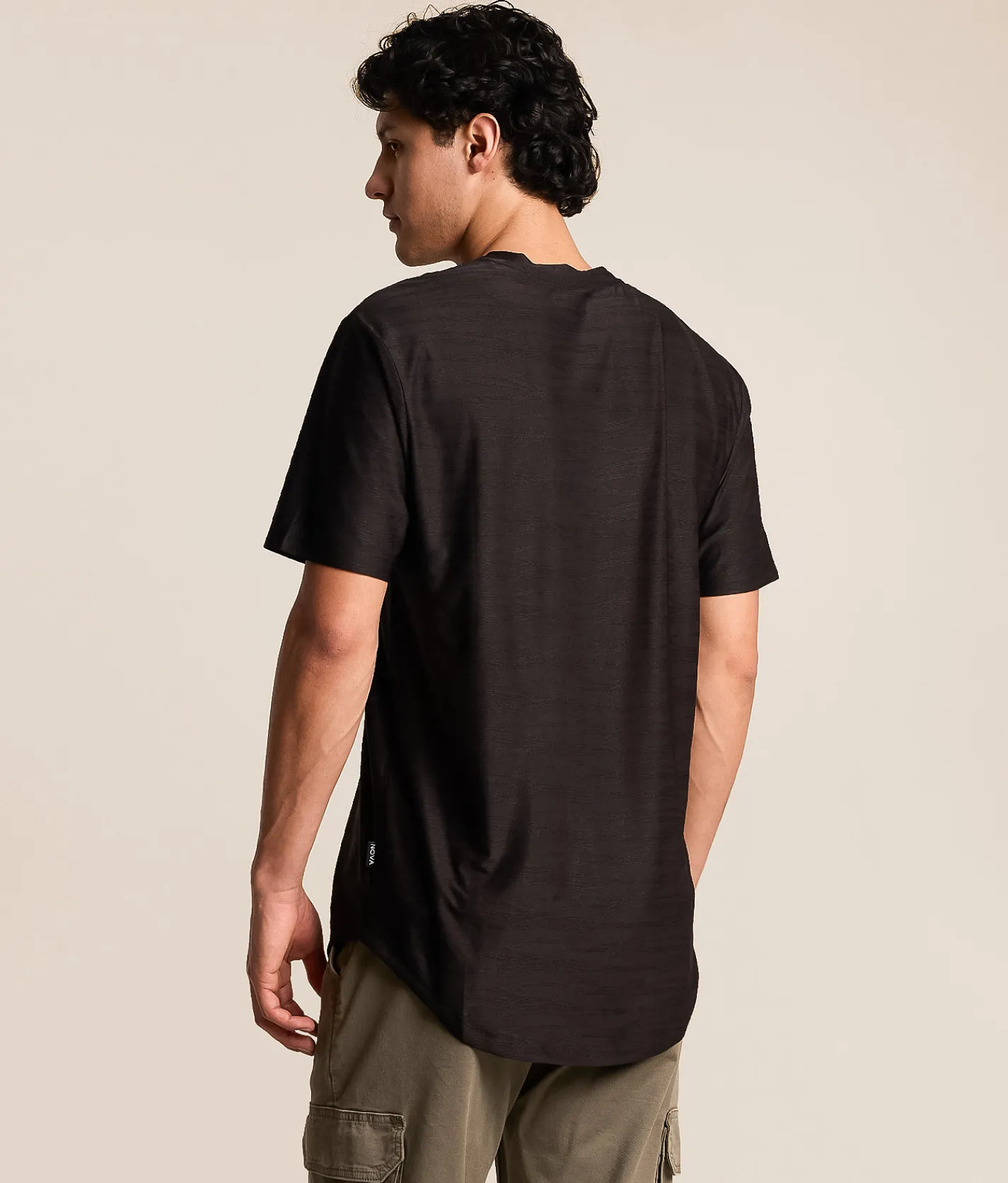 Nova Industries Wave Textured T-Shirt Black
