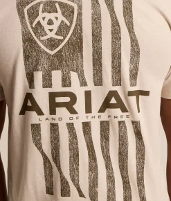 Tops|Graphic T-Shirts | Ariat Wavy Patriot T-Shirt Peyote Heather