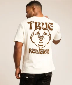 True Religion Wavy T-Shirt Winter White Hot