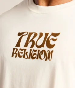 True Religion Wavy T-Shirt Winter White Hot