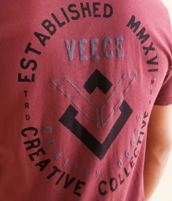 Graphic T-Shirts | Veece Weathered T-Shirt Brick Heather