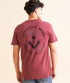 Graphic T-Shirts | Veece Weathered T-Shirt Brick Heather