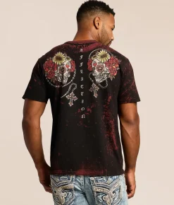 Affliction Weeping Widow T-Shirt Black Discount