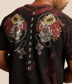 Affliction Weeping Widow T-Shirt Black Discount