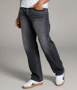 BKE Wells Baggy Stretch Jean Washed Black Hot