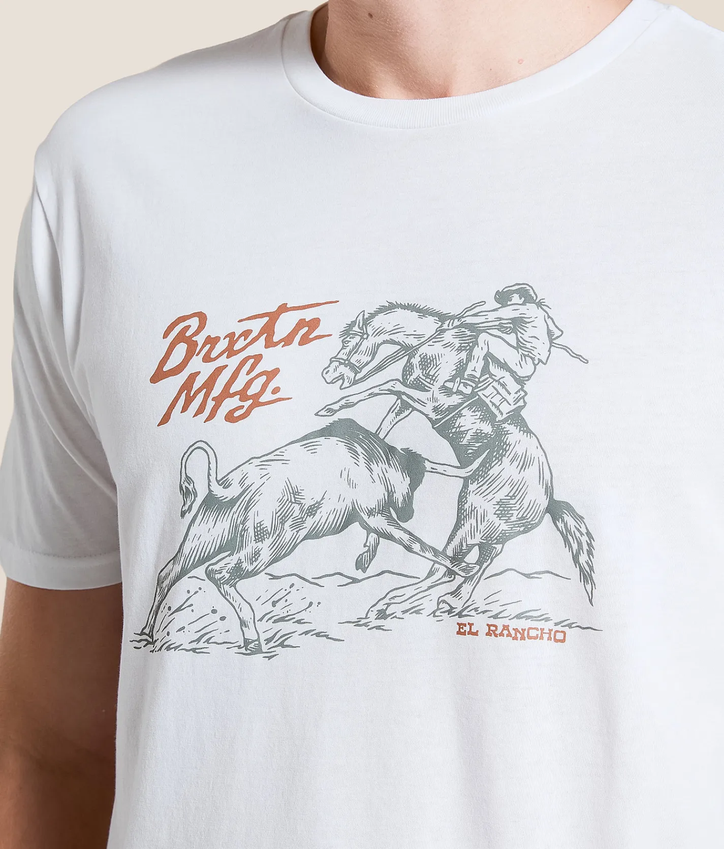 Brixton Wellston T-Shirt White Discount