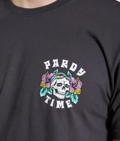 Graphic T-Shirts | Pardy Time Well Wasted T-Shirt Gray Pinstripe