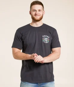 Graphic T-Shirts | Pardy Time Well Wasted T-Shirt Gray Pinstripe