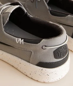 Shoes | HEYDUDE™ Welsh Grip Washed Canvas Shoe Monument Grey Multi