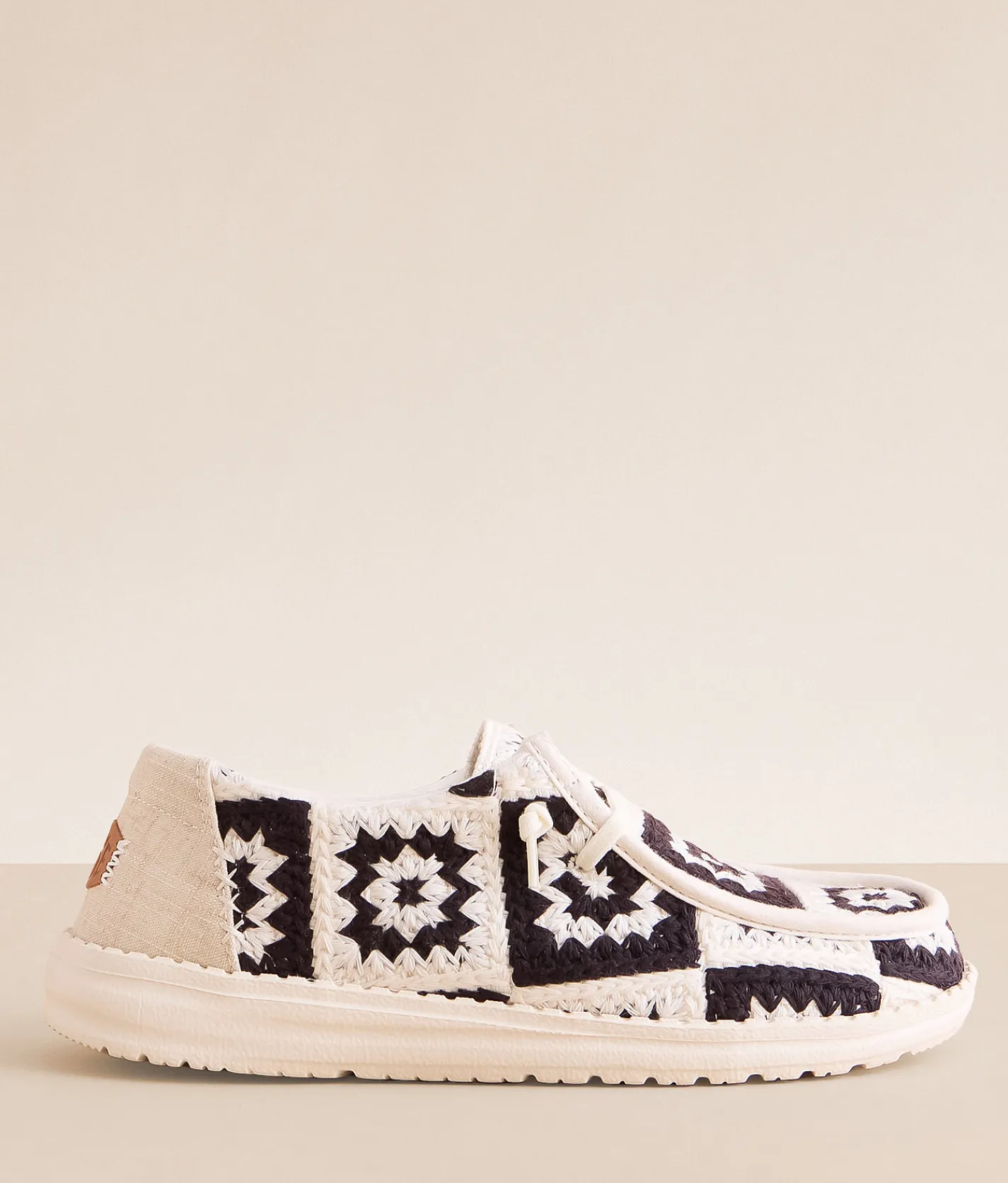 HEYDUDE™ Wendy Cottage Crochet Shoe Black Multi