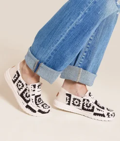 HEYDUDE™ Wendy Cottage Crochet Shoe Black Multi
