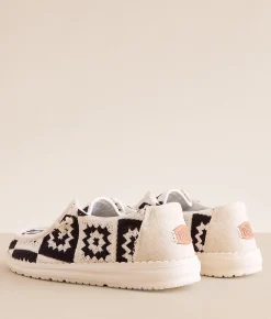 HEYDUDE™ Wendy Cottage Crochet Shoe Black Multi