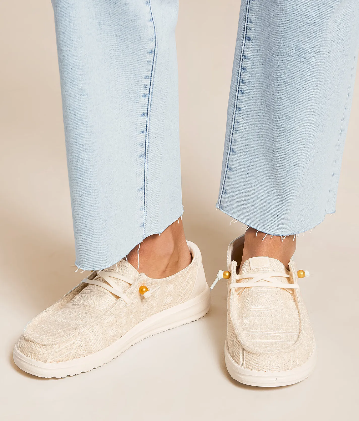 Shoes | HEYDUDE™ Wendy Crochet Lace Shoe White Gold